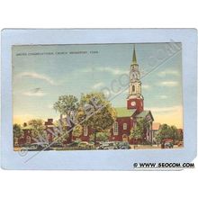 CT Bridgeport United Congregational Church Street Scene w/Old Cars ct_box1~233