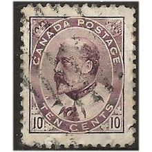 Canada 1903 SG182 10c Brown-Lilac (slight thin) Good Used . .. .