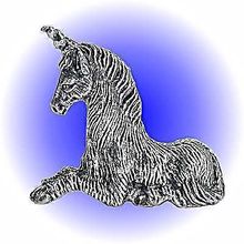 Resting Unicorn Pewter Figurine - Lead Free