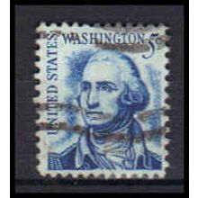 Used 1283B 5c George Washington Fine Pair KA6058