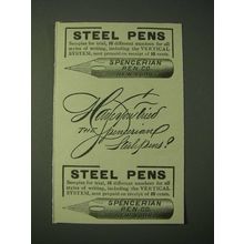1900 Spencerian Pens Ad - Steel Pens