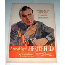 1947 Chesterfield Cigarette Ad w/ Charles Boyer!