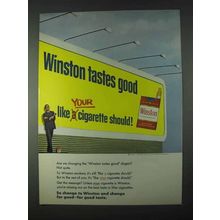 1966 Winston Cigarettes Ad - Tastes Good Like Should