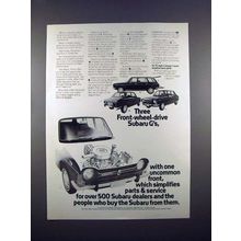 1972 Subaru G Car Ad - Three Front-Wheel-Drive