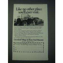 1977 Greenfield Village & Henry Ford Museum Ad - Like No Other Place