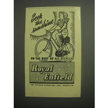 1948 Royal Enfield Bicycle Ad - Seek the sunshine