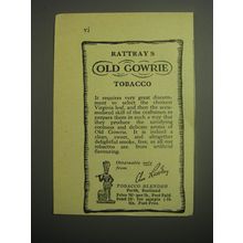 1948 Rattray's Old Gowrie Tobacco Ad