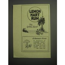 1948 Lemon Hart Rum Ad - The Golden Spirit