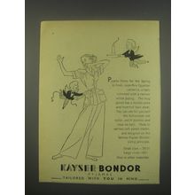 1949 Kayser Bondor Pyjamas Ad - Kayser Bondor pyjamas tailored with you in mind