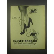 1949 Kayser Bondor Stockings Ad - Ankle Fit