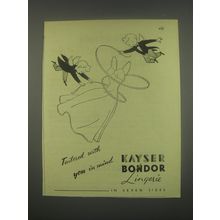 1949 Kayser Bondor Lingerie Ad - Tailored with you in mind