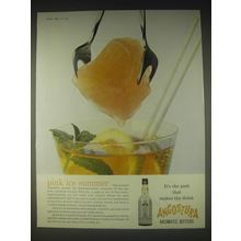 1962 Angostura Aromatic Bitters Ad - Pink ice summer
