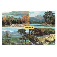 multiview, KESWICK, CUMBRIA used vintage postcard. Colourmaster 1978 pm =