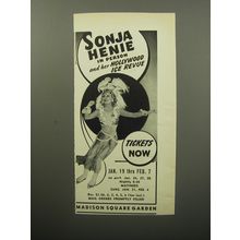 1951 Madison Square Garden Ad - Sonja Henie in person Hollywood Ice Revue