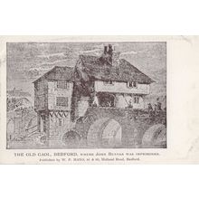 John Bunyan Author Bedford The Jail Gaol Old Artist Postcard