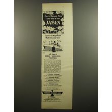 1952 American President Lines Cruise Ad - Cherry Blossom Time is the time