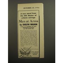 1952 Little, Brown & Company Book Advertisement - Men at Arms by Evelyn Waugh