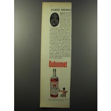 1953 Dubonnet Aperitif Advertisement - Paris Memo