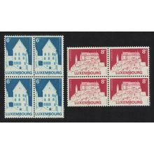 Luxembourg Classified Monuments 2v Blocks of 4 1982 MNH SG#1092-1093