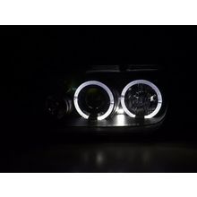 FK Pair LED DRL Lightbar Halo Angel Eye Headlights VW Bora 1J 98-05 black RHD