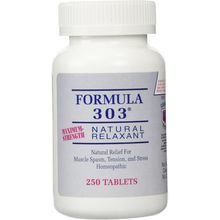 Dee Cee Labs Formula 303 Maximum Strength All-Natural Relaxant Tablets, 250 Tabl