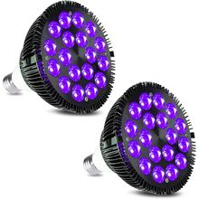 KINGBO Black Light Bulbs, 2 Pack 36W LED Blacklight Bulbs E26 PAR38 Glow in the