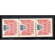 CVP31 32c Shield Very Fine MNH Dry Gum Strip of 3 PA5209
