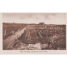 Ostia Italy Decumano Massimo Dal Teatro Al Foro Italian Rare Antique Postcard