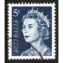 AUSTRALIA 1967: QUEEN ELIZABETH II DEFINITIVES - 5c BLUE USED (G2)