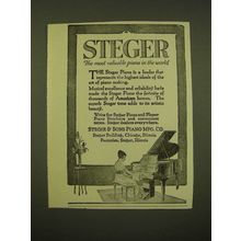 1918 Steger Piano Ad - the most valuable piano in the world