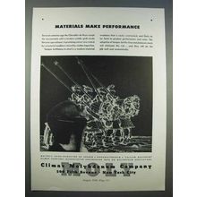 1946 Climax Molybdenum Ad - Materials Make Performance