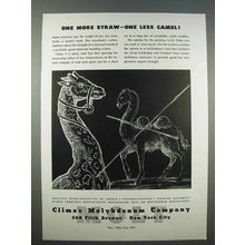 1946 Climax Molybdenum Ad - More Straw One Less Camel