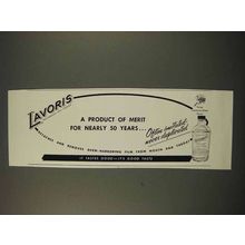 1948 Lavoris Mouthwash Ad - A Product of Merit