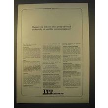 1963 ITT Intelcom Ad - Satellite Communications