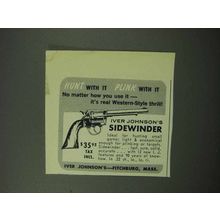 1963 Iver Johnson Sidewinder Revolver Ad - Hunt With It