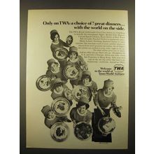 1967 TWA Airlines Ad - A Choice of 7 Great Dinners