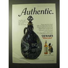 1972 Dewar's White Label Scotch Ad - Authentic