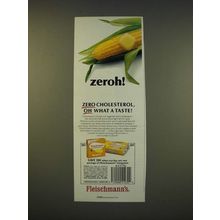 1990 Fleischmann's Margarine Ad - Zeroh! Zero cholesterol, oh what a taste!