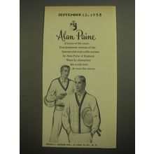 1958 Alan Paine Club-Trim Cable Sweater Advertisement