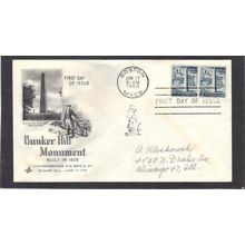 FDC Art Craft 1034 2 1/2c Bunker Hill Pair (Cachet-Penciled/A) CV39069