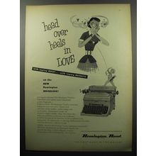 1951 Remington Rand Noiseless Typewriter Ad - Head over heels in love