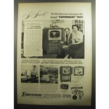 1951 Emerson Televisions Ad - Lilli Palmer and Rex Harrison - So smart