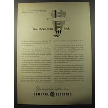 1953 General Electric Ad - The three-man look
