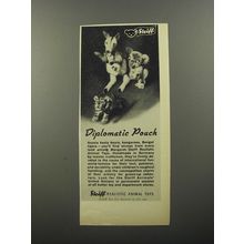 1956 Steiff Animal Toys Ad - Diplomatic Pouch