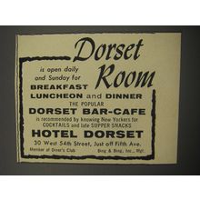 1955 Hotel Dorset Advertisement
