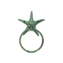 Pack Of 2] Antique Bronze Cast Iron Starfish Towel Holder 8.5""