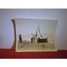 BACK FROM A FISHING TRIP, 1930s? photograph =