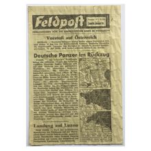 WW2 American Artillery Shell Propaganda Leaflet. - Feldpost No. 12. - 1945.
