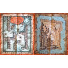 2 Unused BattleTech Paper Maps Solaris VII King of the Mountain & The Scrapyard