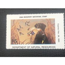 ICOLLECTZONE US Iowa 1992 Duck Hunting Stamp VF NH IO21